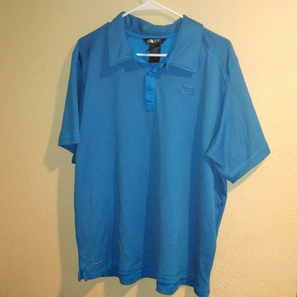 The North Face Striped Short Sleeve Sweat Wicking Golf Polo XL - Picture 1 of 7